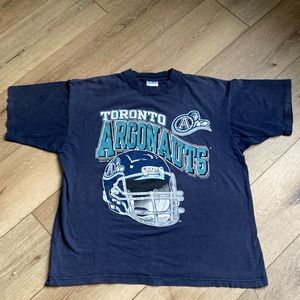 Vintage Toronto Argonauts T-shirt Size M? Navy Blue CFL 1998